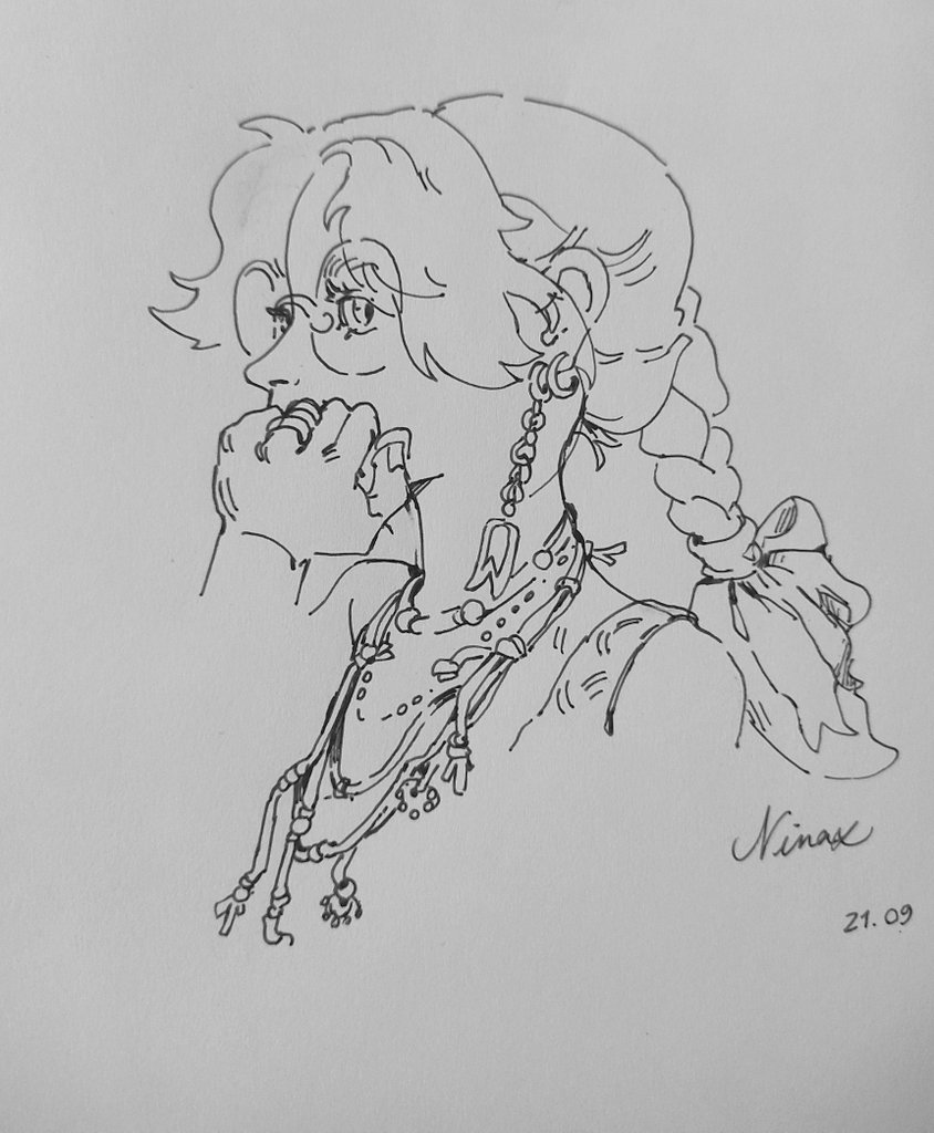 Sketching at the coffee a pretty girlie 🌟🐏