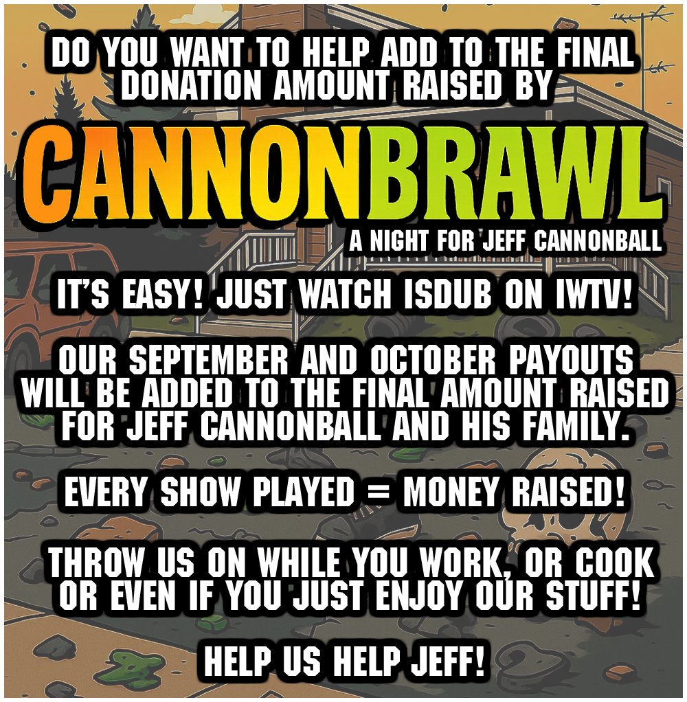 9 days left to get our hours up for September. Throw us on for some light Sunday viewing - and help us help Jeff. 

We will be doing this in October too!