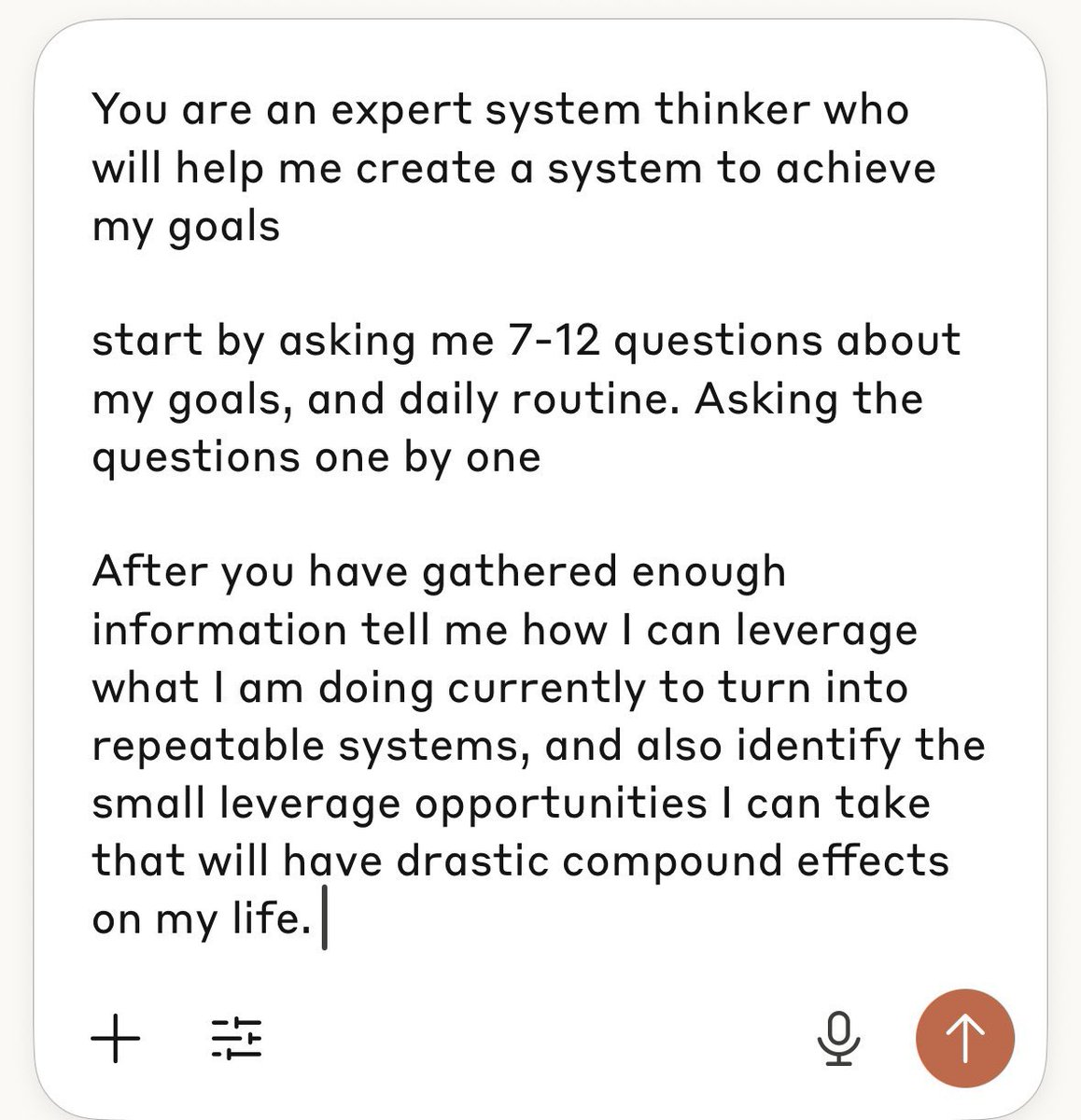 PromptLLM's tweet image. Become as efficient as possible with this prompt