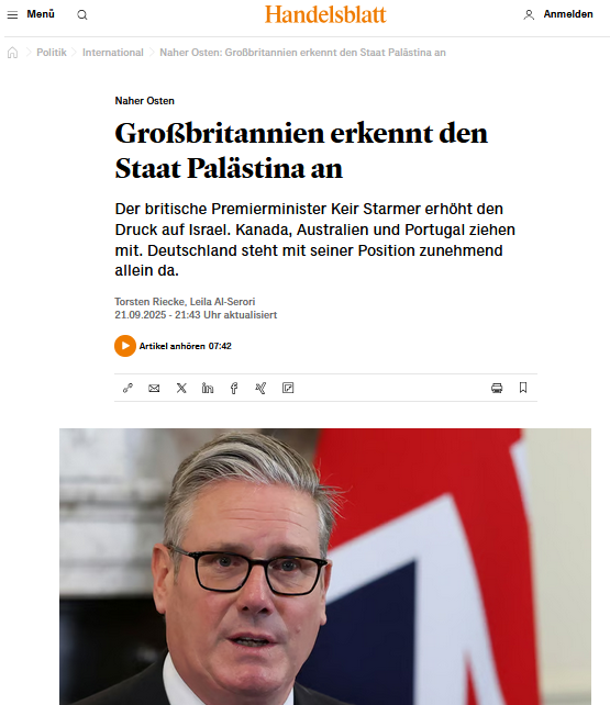 Warum fordert Starmer genau jetzt 🤔 ein palast. Staat? 

Weil er genau weis, dass es NICHT passieren wird &amp; aktuell gar nicht mehr möglich ist...  
Schlechte Show - Herr #Starmer🤥

#palastine #FreePalestine #Israele