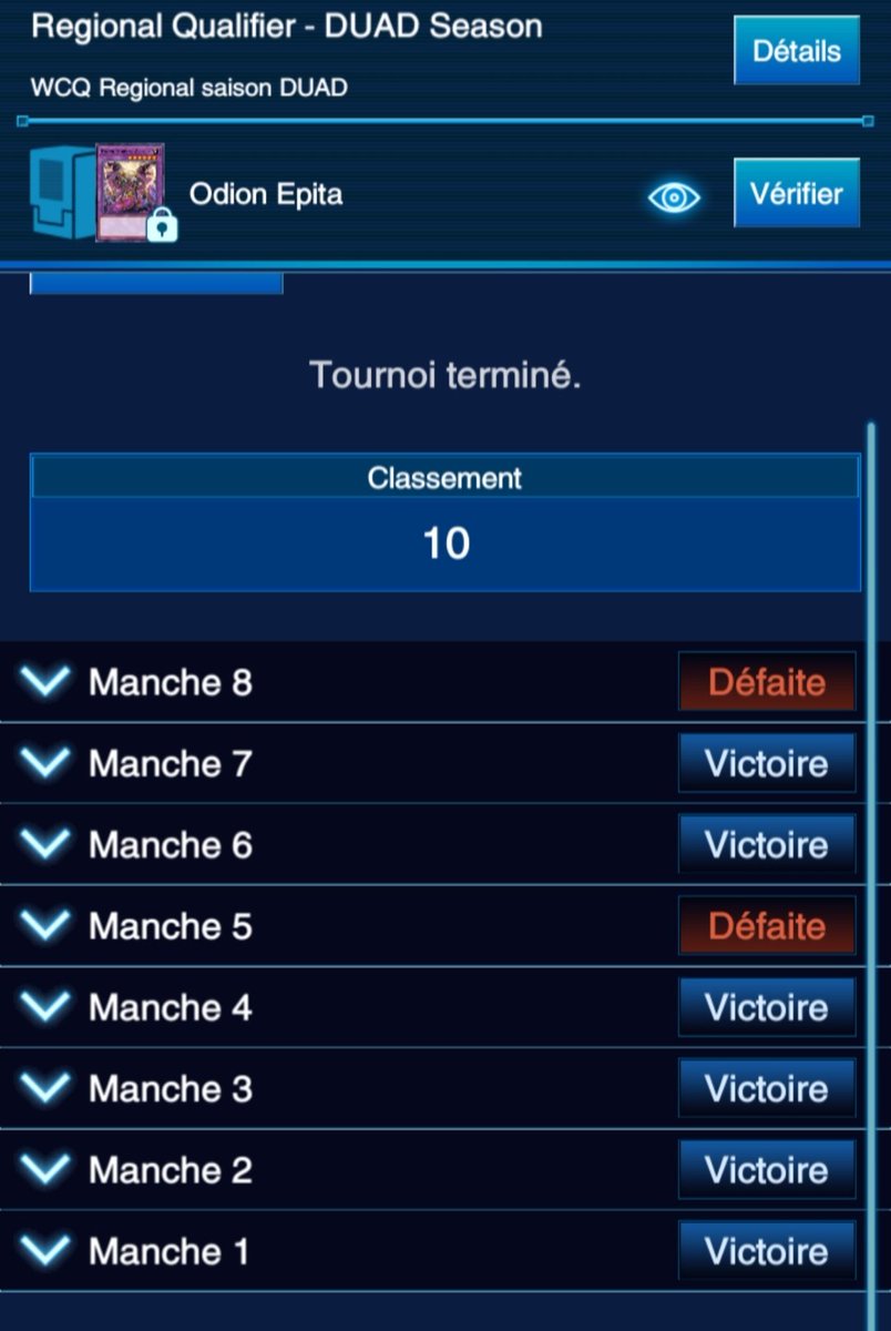 TaigoStream's tweet image. Aujourd'hui c'était le WCQ Epita 256 joueurs et j'ai le bonheur de vous annoncer mon Top 10 durant cet événement, on rate le Top 8 de peu mais on choppe la qualification pour le Championnat d'Europe ! 

Yu-Gi-Oh c'est trop bien 🔥