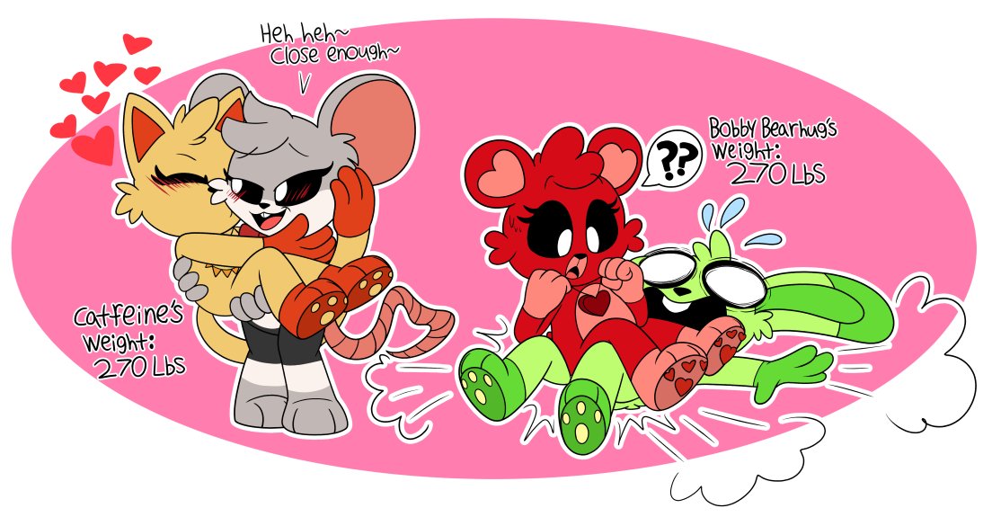 Alpha_Wolfster's tweet image. Same Weight, Different Result

I'm aware that that I'm just making up ships, so what. 

Art by @floofy_chu 

#BobbyBearHug #HoppyHopscotch #Catfeine #Fondue #SmilingCritters #frowningcritters #Daydreamcritters