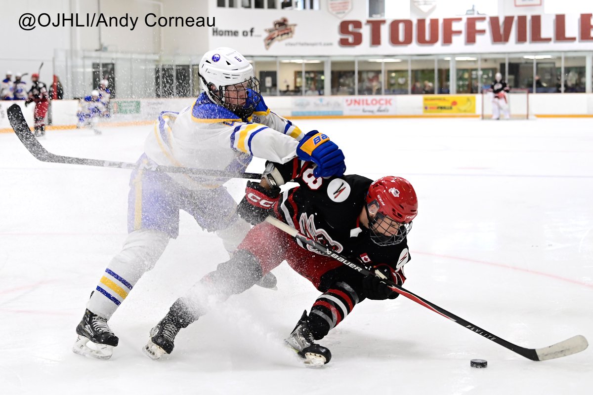 After two periods <a href="/SpiritJrA/">Stouffville Spirit</a> 4  <a href="/BuffaloJrSabres/">Buffalo Jr. Sabres</a> 3  <a href="/OJHLOfficial/">OJHL</a> <a href="/ojhlimages/">OJHL Images DOP</a>