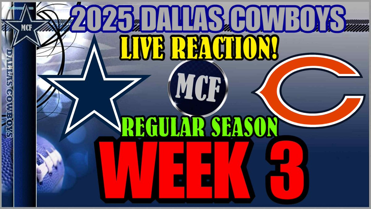 Join us for our Cowboys game in Week 3 at Chicago GAMEDAY with our Live Stream REACTION with MCF &amp; MCW… GO COWBOYS!!! ✭ 
youtube.com/live/dThkQ-_ZX…