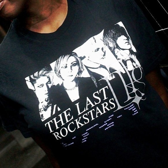 THE LAST ROCKSTARS PSYCHOLOVE Tシャツ BLACK THE LAST ROCKSTARS PSYCHOLOVE Tシャツ BLACK MONOCHROME BACK