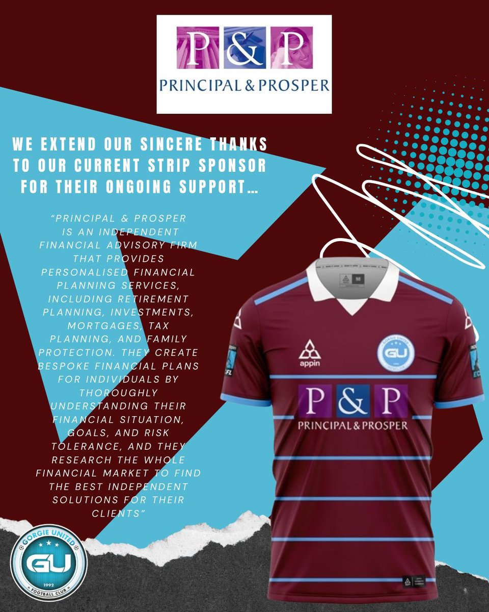 We are very grateful to those that support us as a team. P&amp;P have been very generous for a few seasons and really appreciate their support.