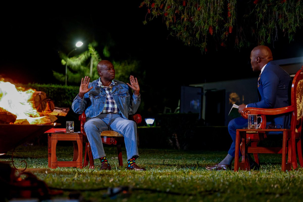 PropesaTv's tweet photo. INTERVIEWER: Ruto says you have no agenda, that you only mention him.

GACHAGUA: We can’t stop, he’s the problem. I’ve gone to church since age 6, now I’m 60. Every Sunday we fight Satan. Unless the church stops condemning Satan, we won’t stop condemning Ruto. https://t.co/CBxJEsvwMb