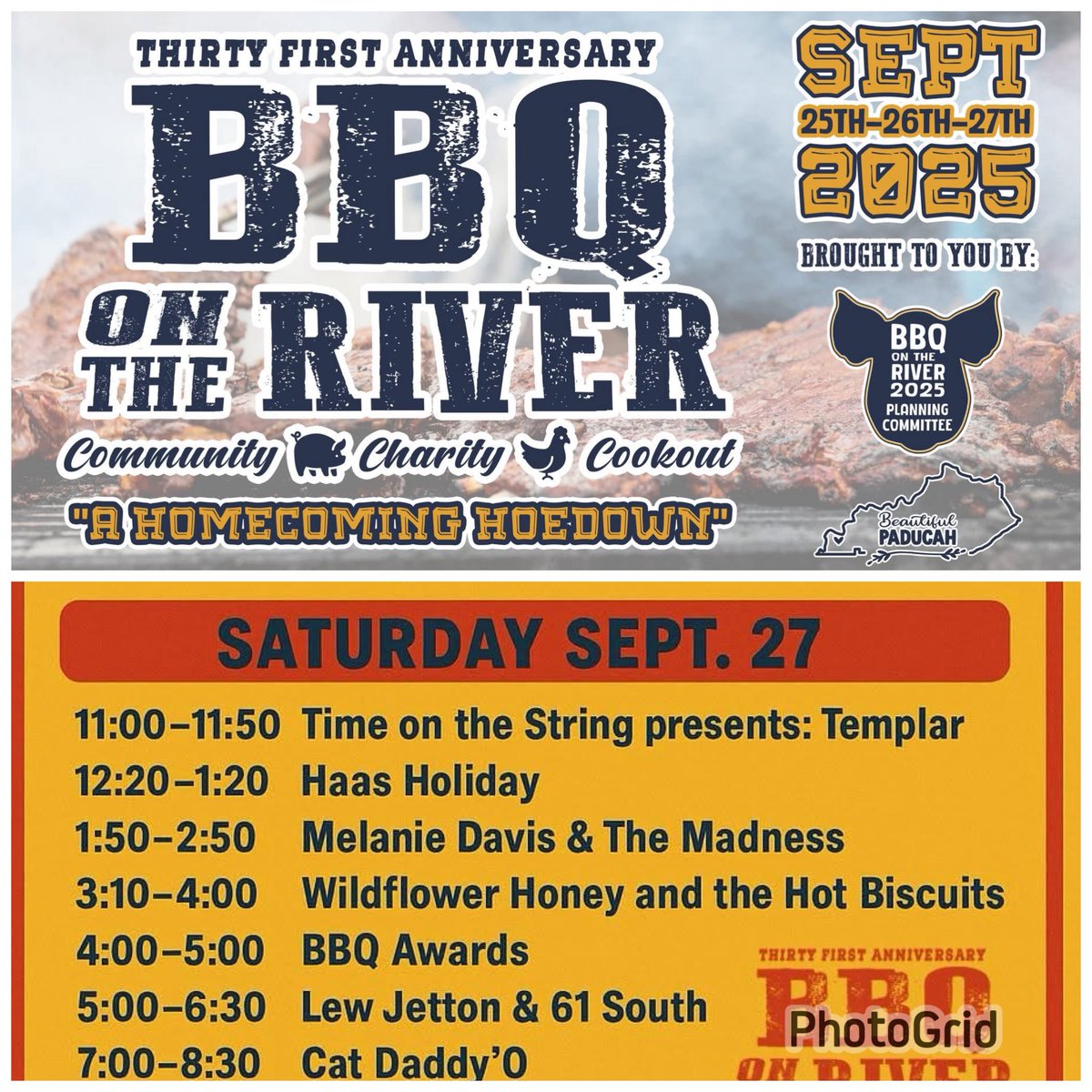 Saturday! <a href="/BBQontheRiver/">BBQ on the River</a> #Downtown #Paducah #Kentucky #Americana #Blues