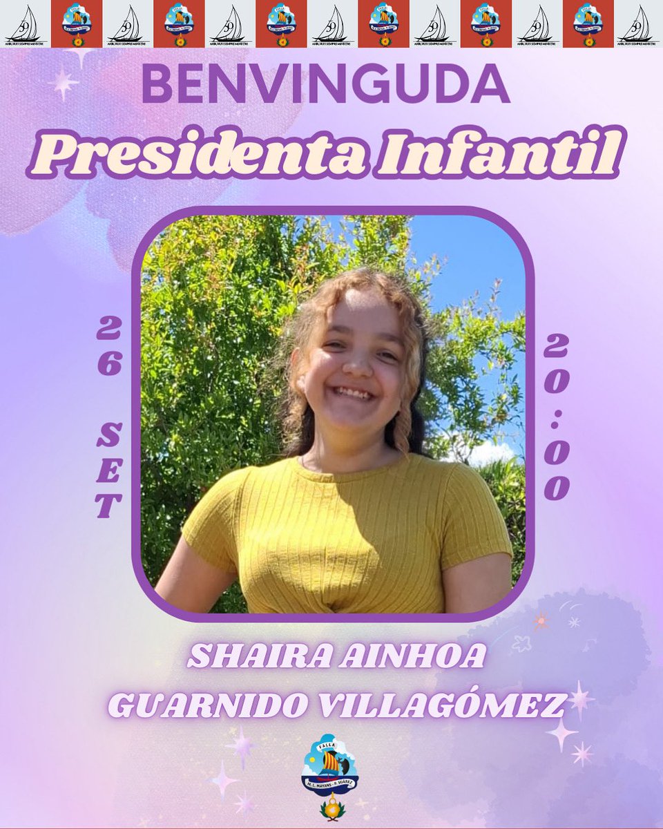 El proper divendres vos esperem per a donar la benvinguda a la nostra Presidenta Infantil Shaira Ainhoa Guarnido Villagómez. 🔥👩🏻

La primera Presidenta Infantil de la nostra Comissió en un any tan assenyalat. 💜5️⃣0️⃣

Recordeu, a les 20 hores 🕗