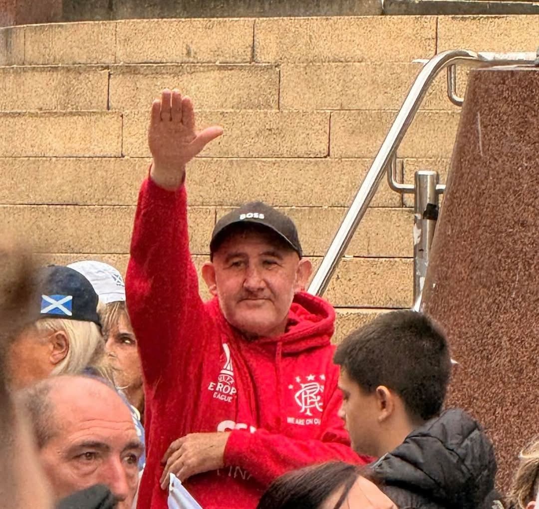 Anyone know who "Adolph" the Rangers fan in Glasgow today is?

If you don't, give it a RT until someone does know