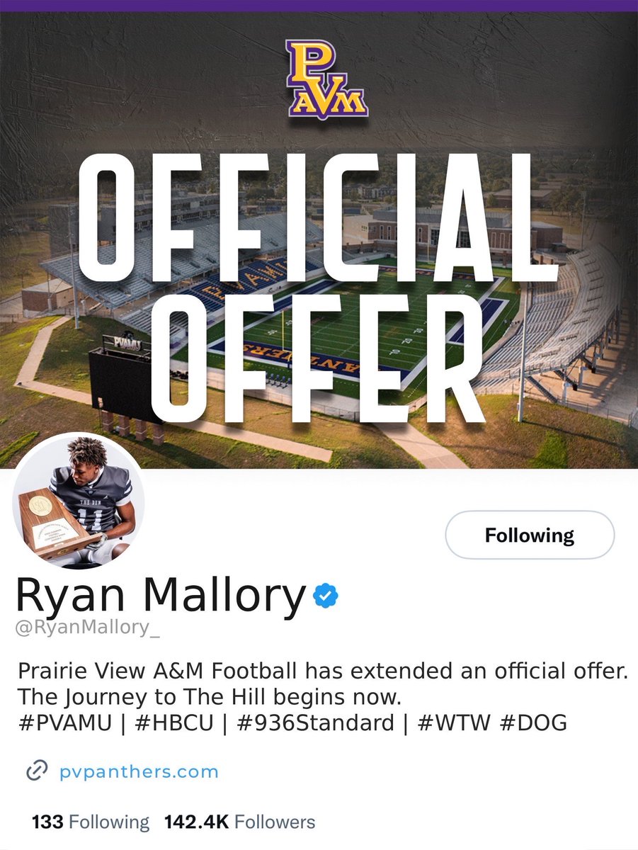 It’s official‼️Once again Thank you to <a href="/CoachTEarley/">Trent Earley</a> <a href="/JMcDadeDPP/">Joshua J McDade</a> for the opportunity #DOG #WTW