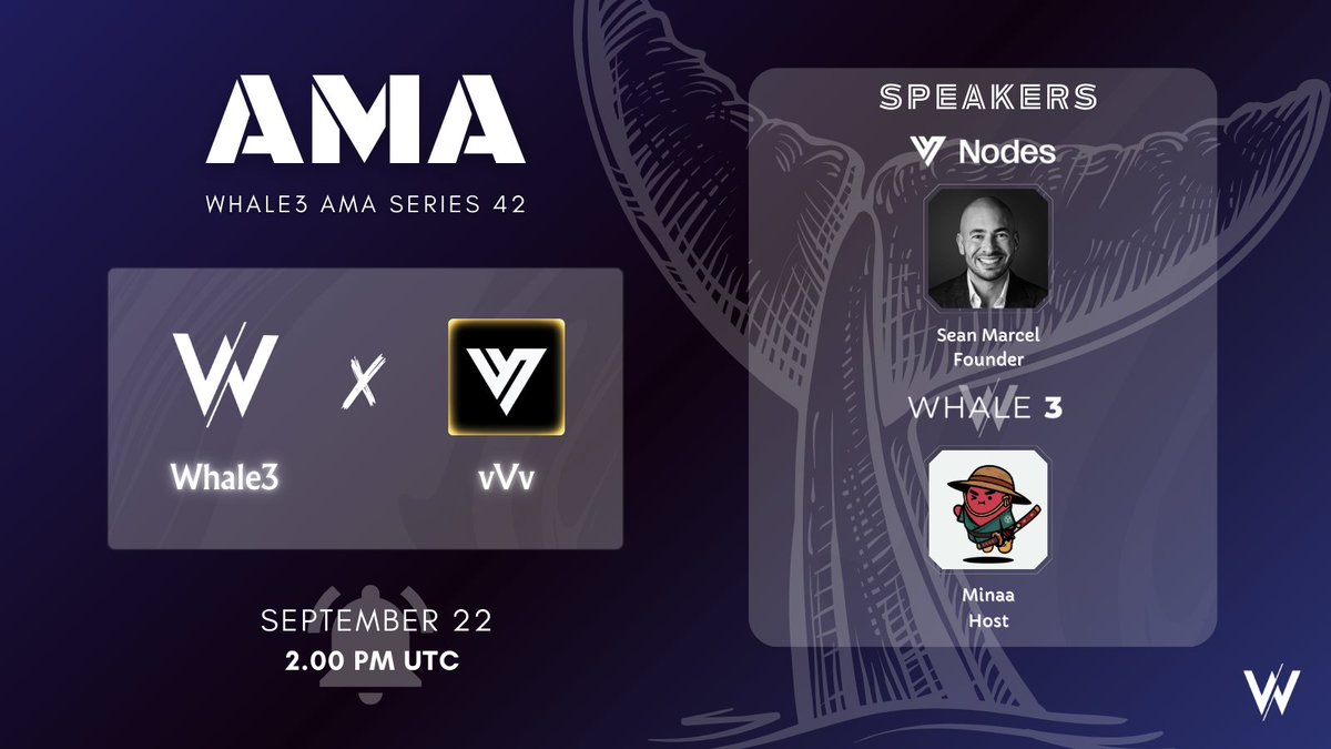 Tomorrow will be an interesting day since all the whales will learn about <a href="/vvvdotnet/">vVv</a> from <a href="/mrseanvvv/">𓄀 ✰✰✰✰✰</a>!

There is also a giveaway in Whale3 discord, so you better don't fade that⏳

Don't be late, we are going live at 2 PM UTC.