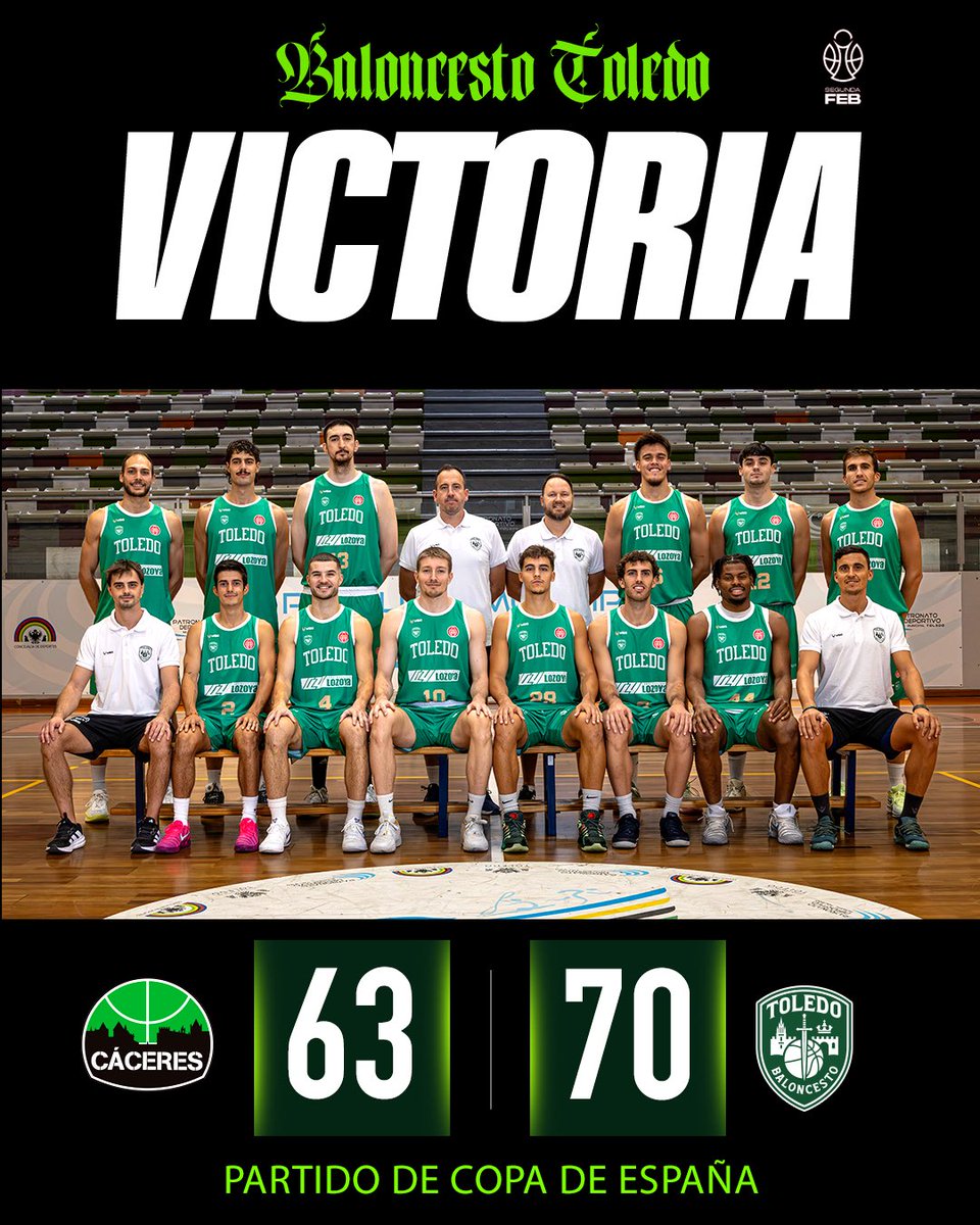 💚🏀SUPER VICTORIA🏀💚

Conseguimos la victoria en Cáceres, ganando al Campeón de grupo del Año pasado 🚀 Además CLASIFICACIÓN para la siguiente ronda de Copa

🔜 Nos vemos el próximo sábado en el primer partido en el Javier Lozano, pero antes pasaremos por Talavera el miércoles