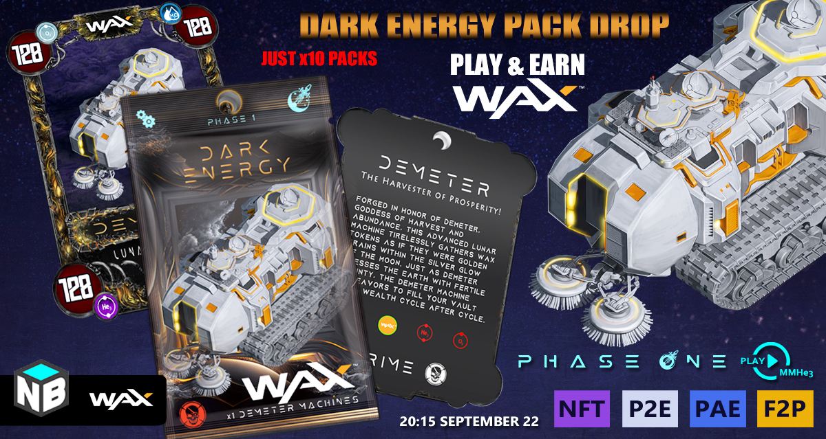 ⚠️ DEMETER WAX DROP ⚠️ <a href="/WAX_io/">WAX</a> 
The most powerful machine in #MMHe3 history is here.
Only 10 will ever exist. Collect WAX directly on the battlefield. 🌑💎

⏰ Drop: 22 Sept, 20:15 UTC
neftyblocks.com/collection/moo…
Own it… or face it. 💪🔥

#WAX #NFTGaming #PlayToEarn