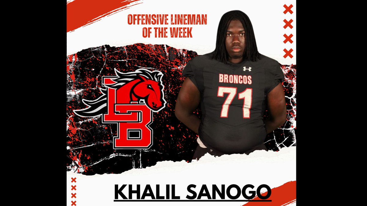 OFFENSIVE LINEMAN OF THE WEEK!!!

Khalil Sanogo!!!

#Lside

<a href="/MISDathletics/">MISD Athletics Dept.</a>