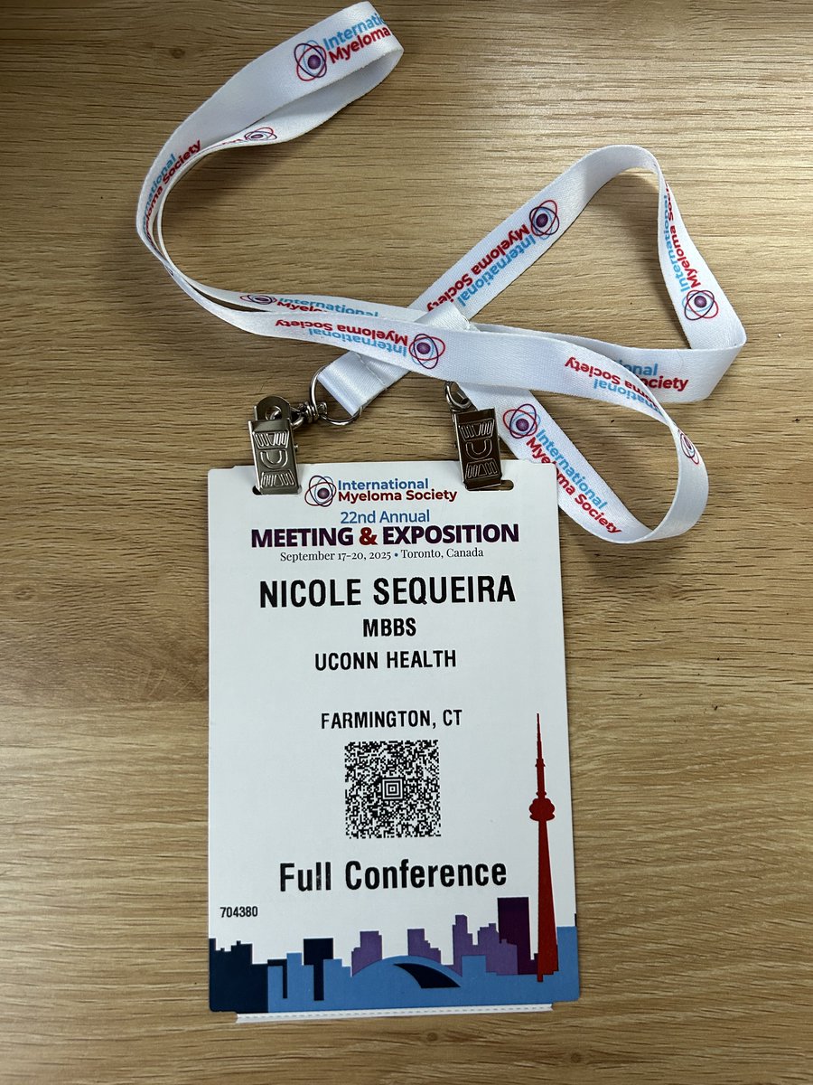 Honored to present our research on bone-modifying agent prescribing patterns in Multiple Myeloma at #IMS25 in Toronto! <a href="/amyhuangmd/">Amy H. Huang, MD</a> <a href="/UConnIM/">UConn Internal Medicine</a> <a href="/Myeloma_Society/">Myeloma Society</a>