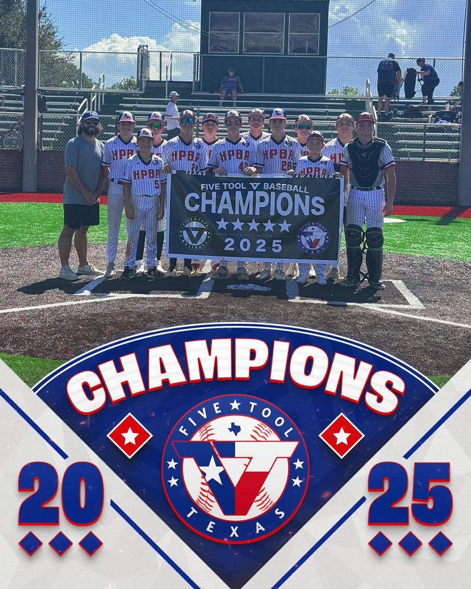 🏆CHAMPIONS🏆

Congrats to <a href="/HPBArecruiting/">HPBA Recruiting</a> 2028 Michalek on winning the 15U/16U Division of the <a href="/FiveToolTexas/">✭Five Tool Texas✭</a> Houston Fall Classic!

#WatchEm