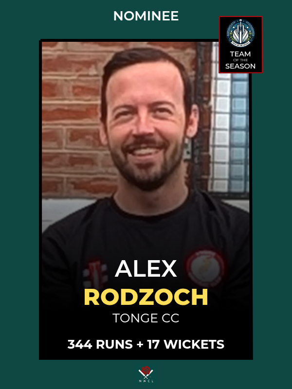 nwcricketleague's tweet photo. The seventh TOTS Nominees in the Senior Premiership goes to @TongeCC's Alex Rodzoch 👏 https://t.co/zI6f7H02bR