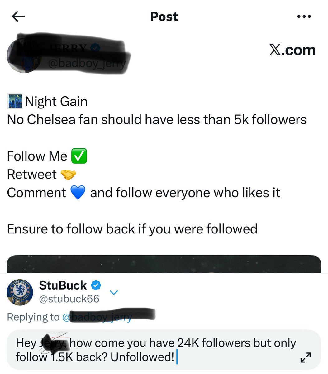 Hey Blues fans, don’t be this guy. 24k followers and 1.5K following. Always follow back when someone follows you or we become a community that nobody ever initiates the follow process. Even better be the guy that follows first as well as responding to someone else following you.