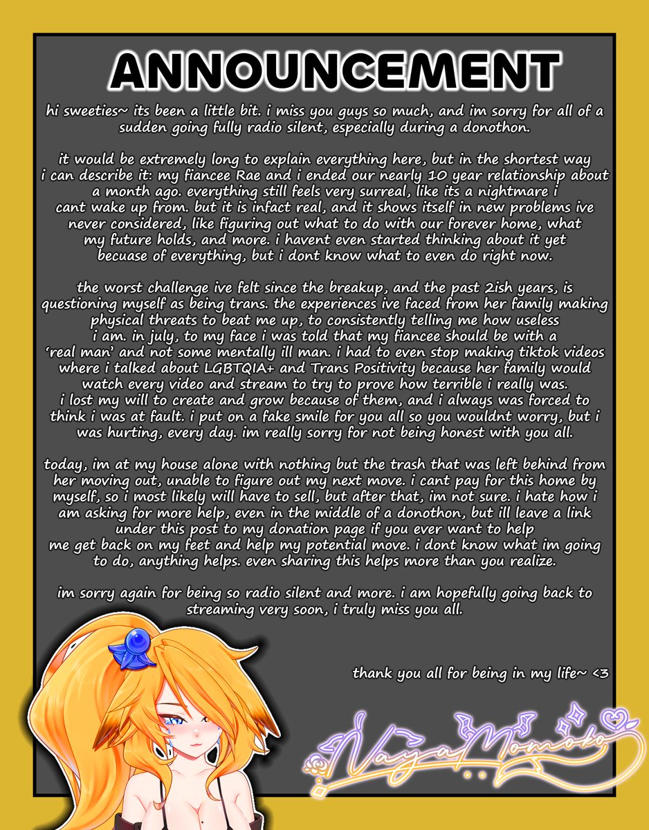 nayaVT's tweet image. ♡ announcement ♡