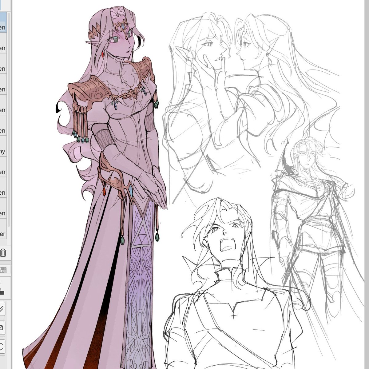 zelda flats and some sketches #loz #legendofzelda #zelda