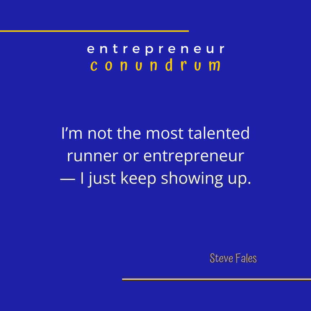 "You don't need to be the most talented — just keep showing up." 💡

Listen to my convo with Steve Fales 👉 entrepreneurconundrum.com/stevefales

<a href="/EnConundrumPod/">EntrepreneurConundrumPodcast</a>  <a href="/SteveFales/">Steve Fales</a>