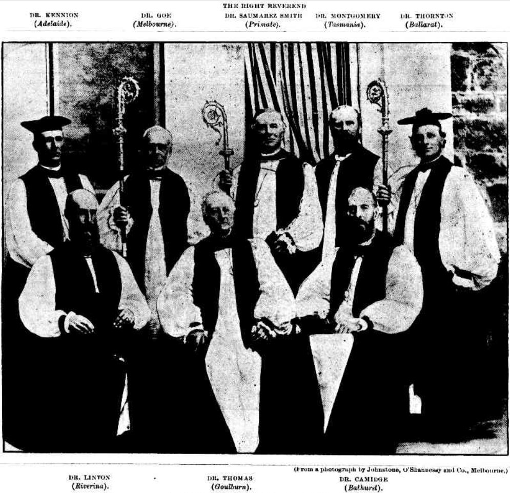 AustAnglican's tweet photo. 22 September 1891: opening of the fifth Session of the General Synod of the Church of England in Australia and Tasmania, in Sydney. This was the first General Synod chaired by William Saumarez Smith, the new Bishop of Sydney. #anglican #134years https://t.co/I0yWhyHLlj