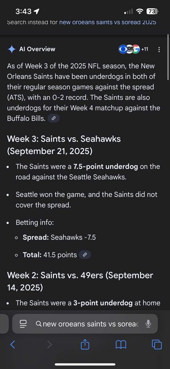 dfletcher38's tweet image. AI is already calling this @Saints  game a loss 10 minutes in lmao