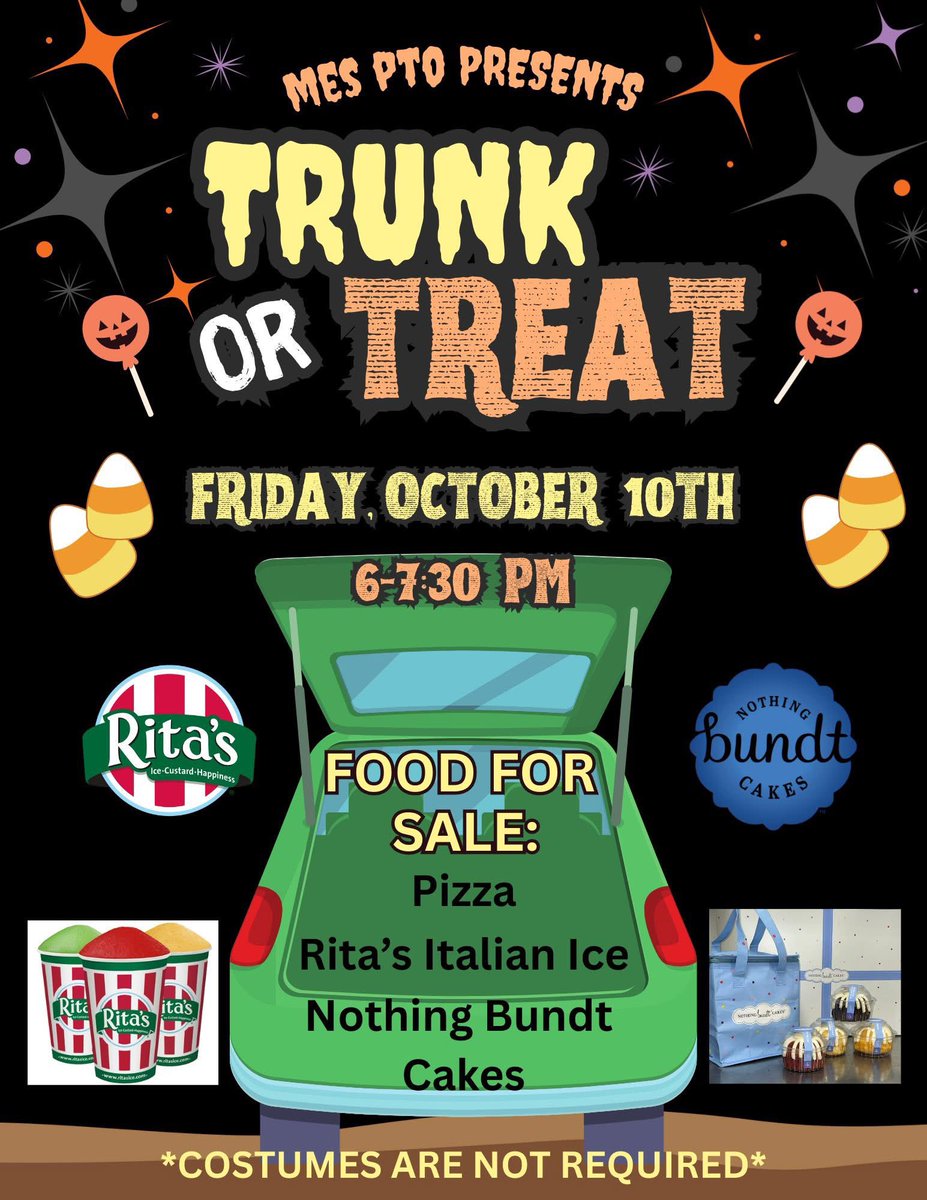 ManateeCCPS's tweet image. Join us on Friday October 10th for our TRUNK or TREAT! This night will be filled with fun trunks, music, face painting, photo opportunities, and Rita’s Italian Ice! We are looking for volunteers! 
signupgenius.com/go/10C0849A4AF…
We are also looking for CANDY!
amazon.com/registries/gl/…