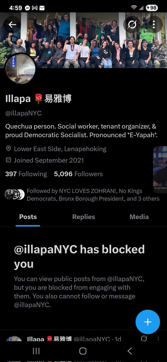 Blocked by a Mamdani clown. These people are robots, mindless robots. I guess it hurts that it's true lol these same DSA clowns used to call anti-mandate protests "Klan" rallies. Meanwhile, they were extremely diverse, contrary to the DSA who only appeal to rich, transplanttards