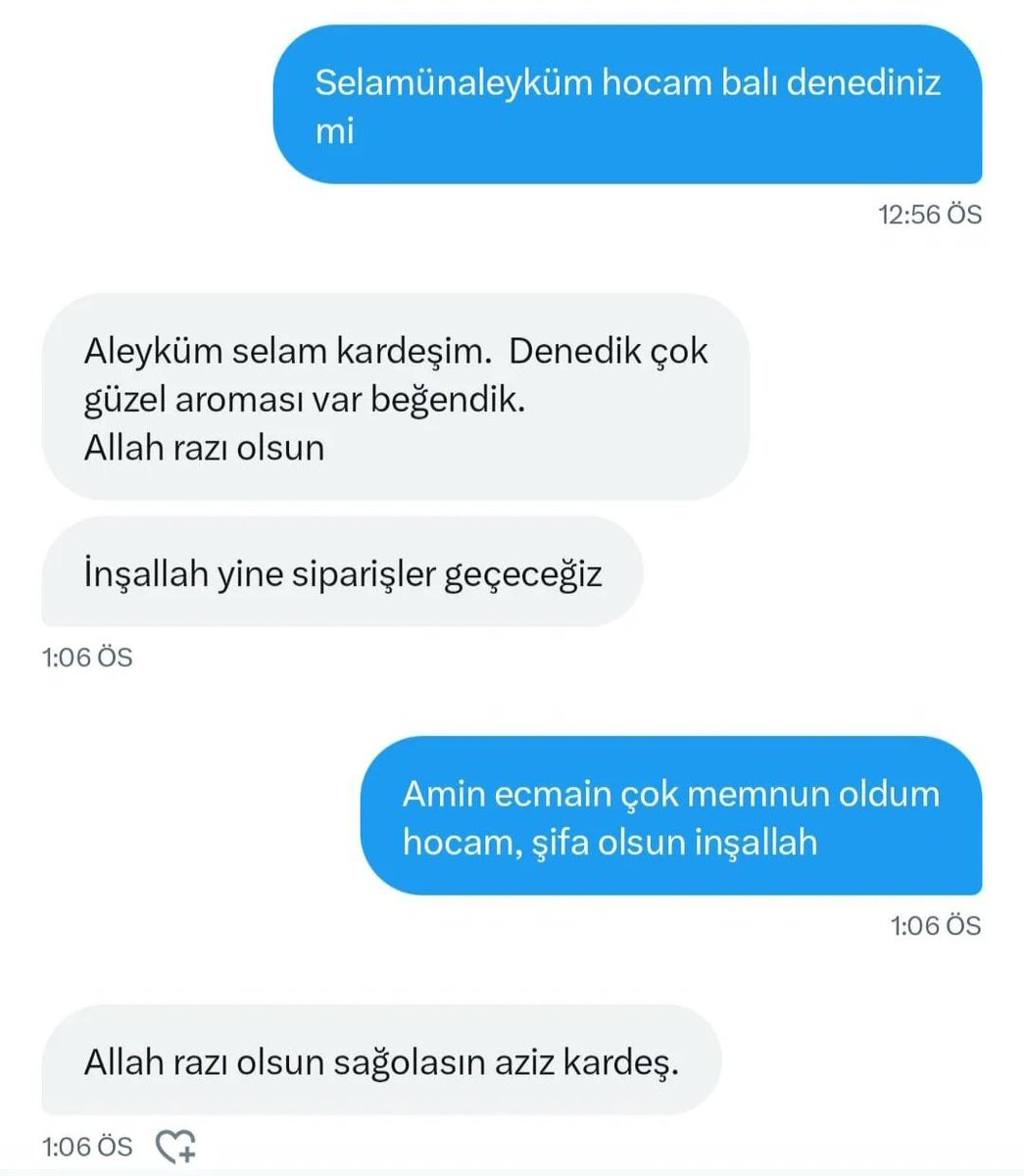 Elhamdülillah ürünlerle alakalı memnuniyet mesajları geliyor..