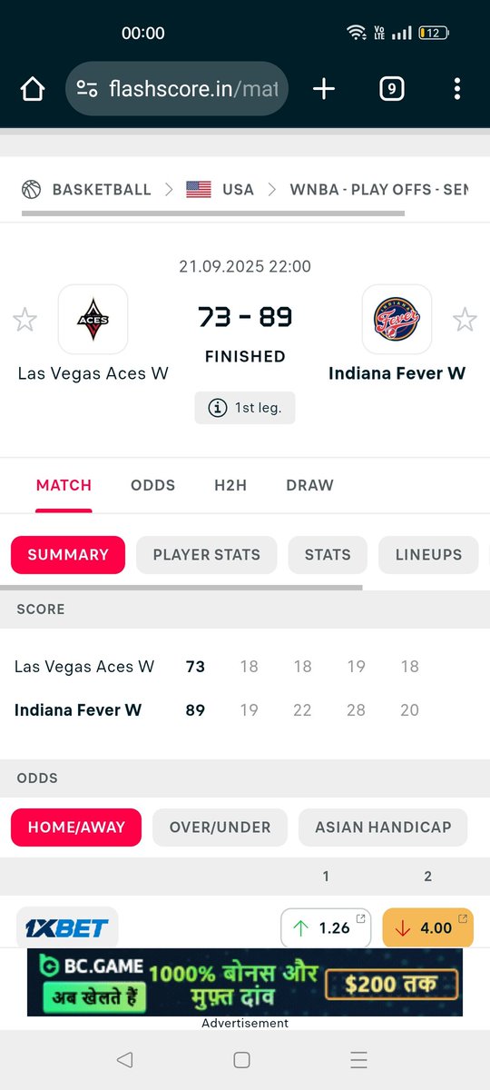 WNBA ne saçma sapan bir lig ya, şampiyonluk favorilerinden Las Vegas Aces kendi sahasında Indiana'ya çeyrek bile kazanamadan kaybetti şaka gibi