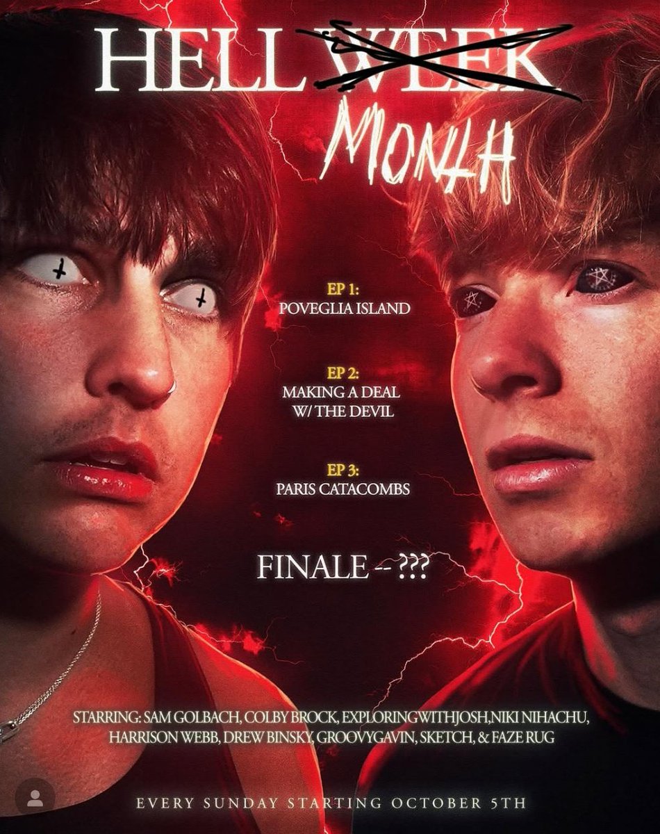 Broken_XPLR's tweet photo. HELL MONTH! @ColbyBrock @SamandColby @SamGolbach https://t.co/djKWRUwoqf