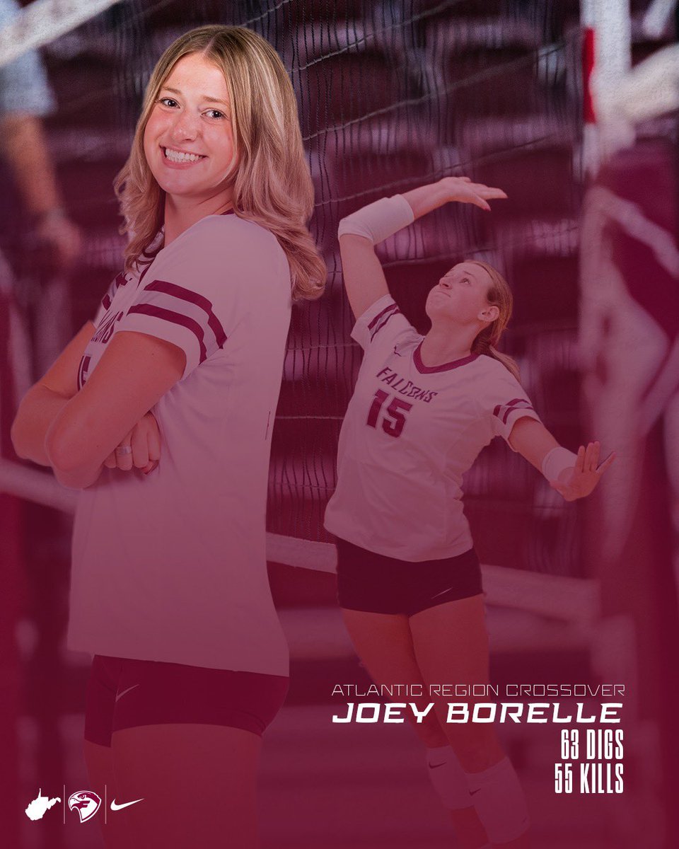 Fairmont State Volleyball (@fairmontvball) on Twitter photo A huge congratulations to Joey Borelle and Josie Skinn for being named to the Atlantic Region Crossover team, taking 2 of 10 spots in the eight team tournament!  Congratulations Joey and Josie! A huge congratulations to Joey Borelle and Josie Skinn for being named to the Atlantic Region Crossover team, taking 2 of 10 spots in the eight team tournament!  Congratulations Joey and Josie!