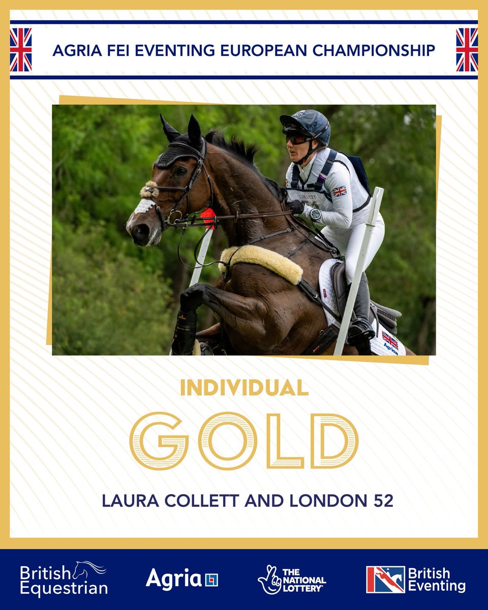 Congratulations to Laura and her horse 🐴 of a lifetime 🥇🇬🇧 #blenhiempark #Threedayeventing #europeaneventingchampionships