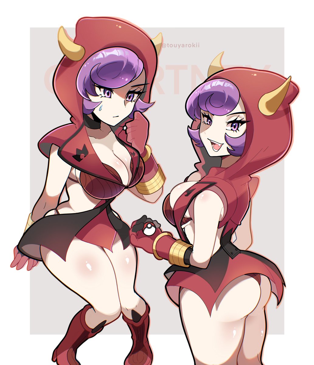 Touyarokii's tweet image. Courtney from Pokemon is feeling hot!