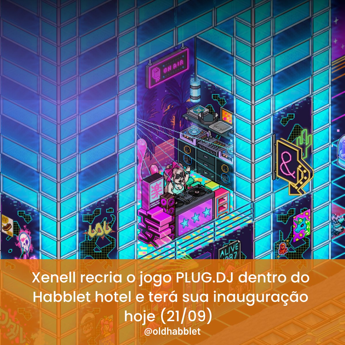 Marketing OldHabblet (@mktoldhabblet) on Twitter photo 🟠 Evento
<a href="/xenellHABBLET/">Chá da Xenell 🔪</a> recria o jogo PUG.DJ dentro do <a href="/MeuHabblet/">Habblet</a> junto com a <a href="/OldHabblet/">OldHabblet</a>. Onde os próprios ouvintes poderão ser os DJs da festa! 🟠 Evento
<a href="/xenellHABBLET/">Chá da Xenell 🔪</a> recria o jogo PUG.DJ dentro do <a href="/MeuHabblet/">Habblet</a> junto com a <a href="/OldHabblet/">OldHabblet</a>. Onde os próprios ouvintes poderão ser os DJs da festa!