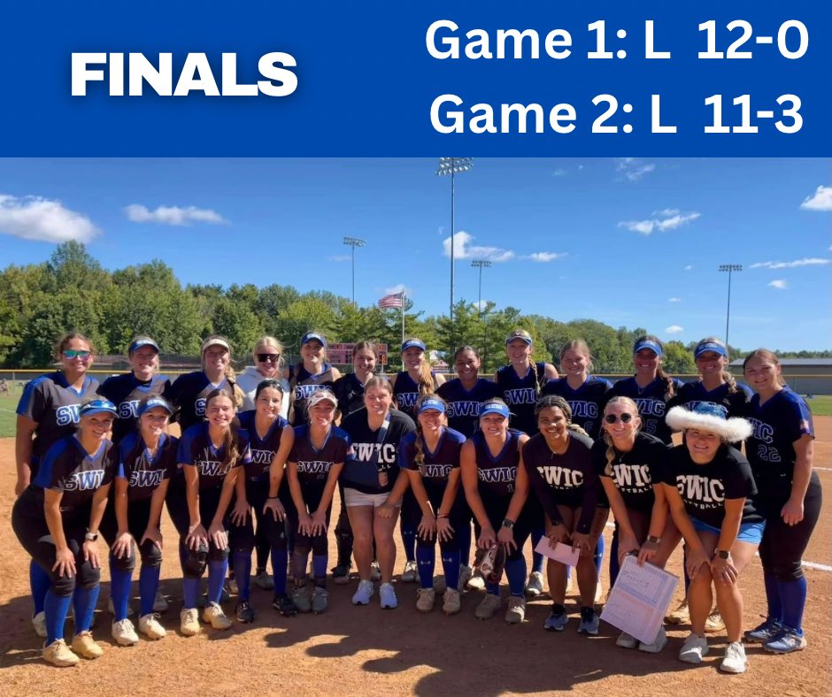 SWICSoftball's tweet image. Finals for today’s games. More games next weekend! 🤍💙 #Gobluestorm