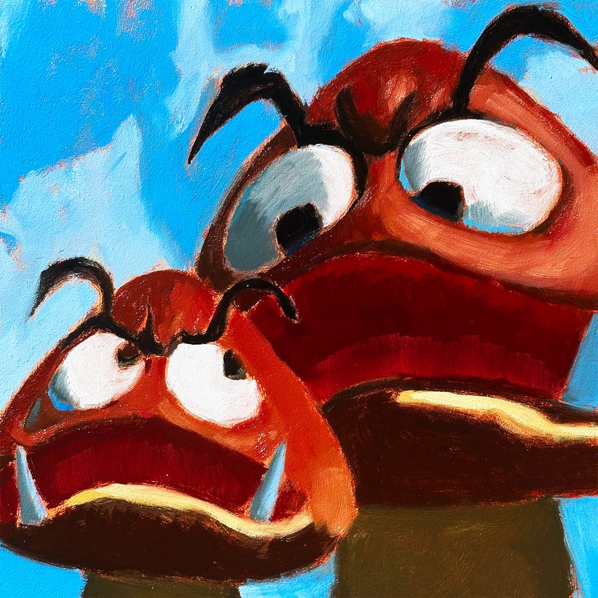 Tiny-huge island
Oil on wood panel.