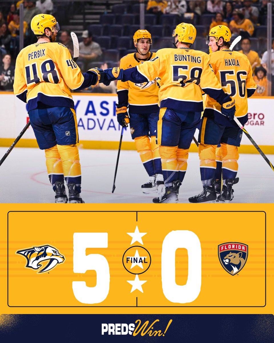 PredsNHL's tweet photo. That's how we do it in Smashville 🙌 https://t.co/OUdSSn0Pu7