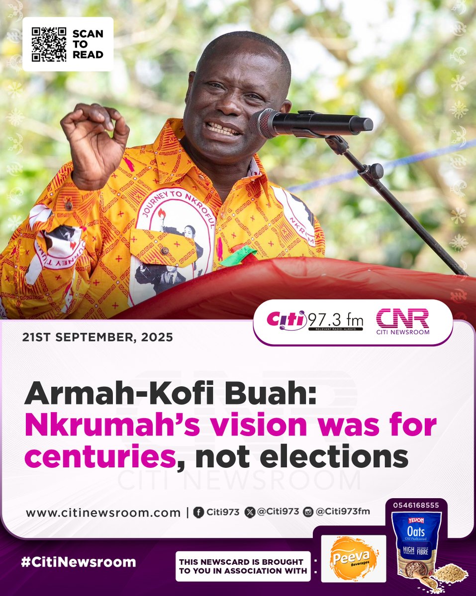 The Minister of Lands and Natural Resources, Emmanuel Armah-Kofi Buah, has urged Ghanaians to embrace the long-term vision of Ghana’s first President, Dr Kwame Nkrumah, by committing to national projects that go beyond political cycles. #CitiNewsroom

Follow our WhatsApp channel