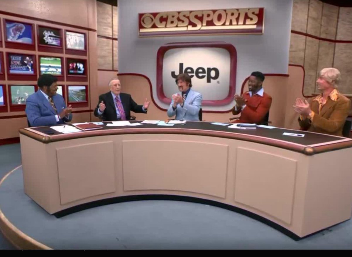 Dapper_Sapper's tweet image. Did anyone else this morning before the NFL kick feel like they were watching Anchorman on CBS 😆