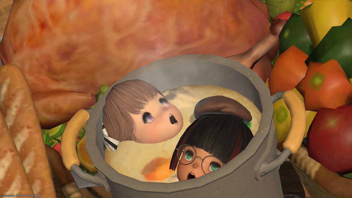 おはむかつー！
朝からフレさんとララシチューで遊んでました
ちょっと元気も出たし今日は少し頑張ろう！
#おはララ #FF14