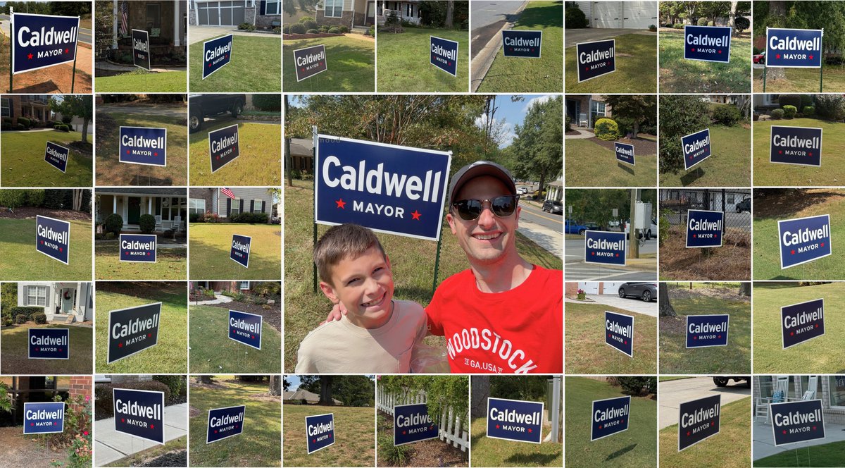 After a full day of delivering and installing campaign signs with Ollie across Woodstock, I’m tired and deeply grateful. Every yard and every business makes a huge difference and means the world to Katie, the kids, and me.
Want to join the fun? Drop a sign request here!