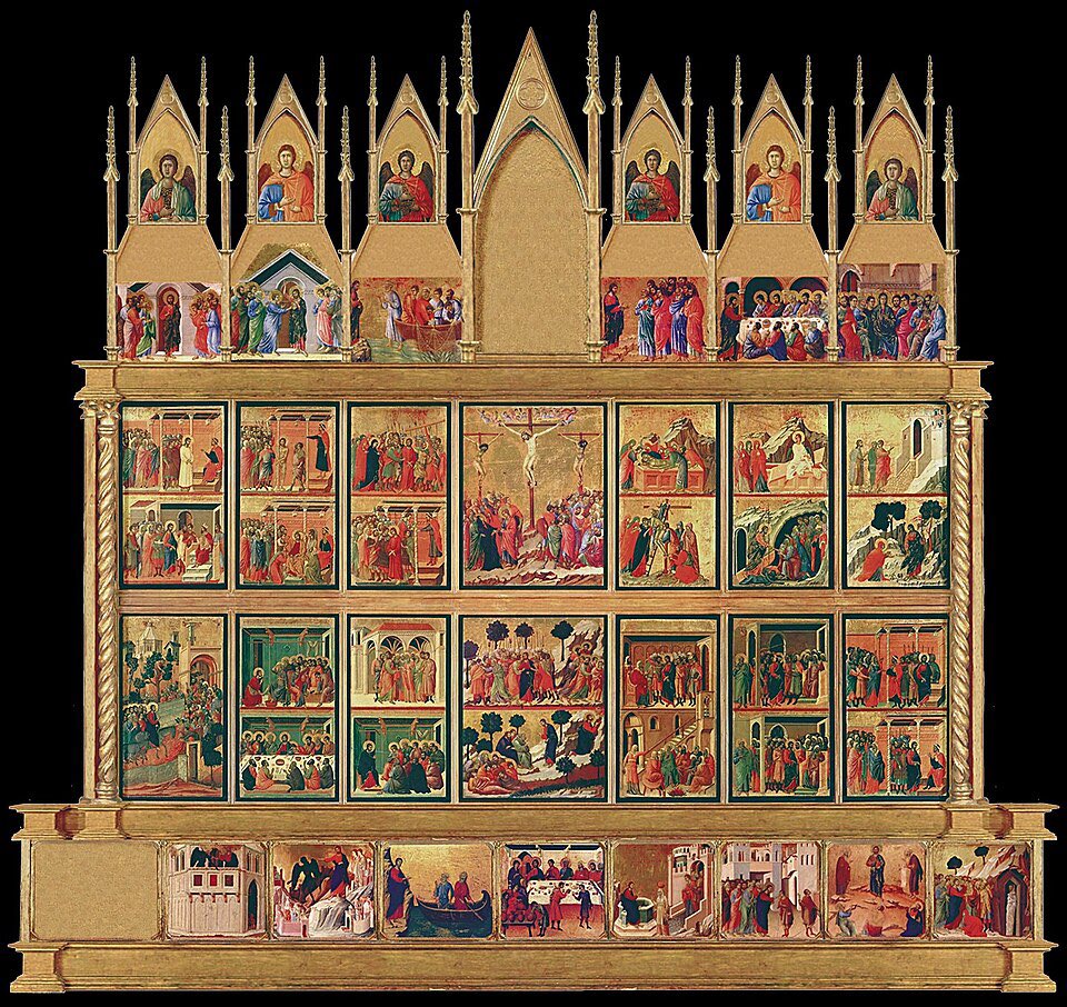 L’extraordinaire Maestà de Duccio di Buoninsegna (début du XIVe siècle), au Museo dell'Opera Metropolitana del Duomo de Sienne