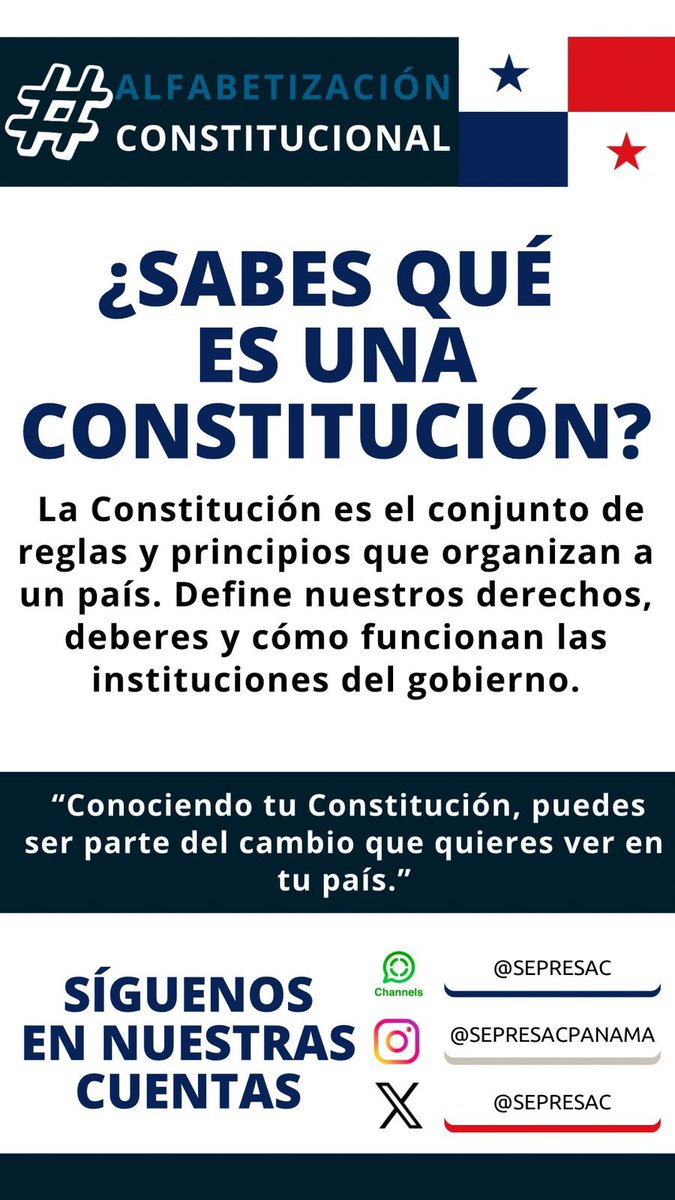 ¿Sabes lo qué es una Constitución?
2025: Año de la Alfabetización
Constitucional del Proceso Constituyente
Originario, hacia una nueva Constitución 
#AlfabetizaciónConstitucional
#Alfabetización2025
#Oratoria2025
#Sepresac