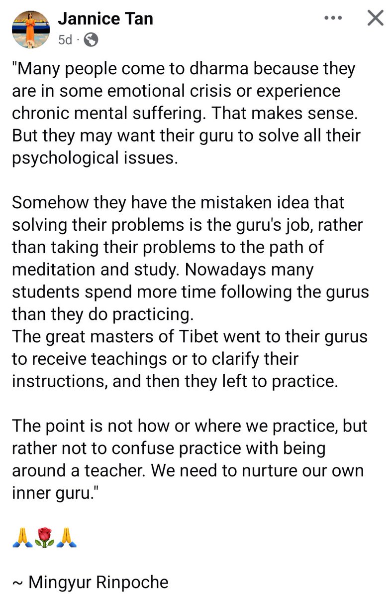 The great masters of Tibet went to their gurus to receive teachings or to clarify their instructions, and then they left to practice.
🔥Mingyur Rinpoche