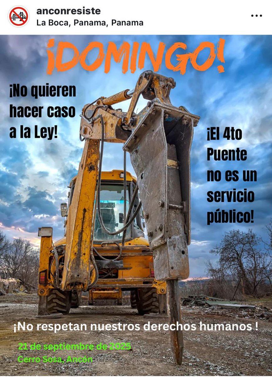 Ante los ruegos dela comunidad,el gobierno demuestra que no respeta la ley,ni vida d los afectados. Hoy domingo sigue la tortura sobre las personas en Balboa y La Boca,el acuerdo municipal dice que en domingo deben parar. <a href="/juancanavarro/">Juan Carlos Navarro</a> <a href="/DefensoriaPan/">Defensoría del Pueblo de Panamá🕊</a>