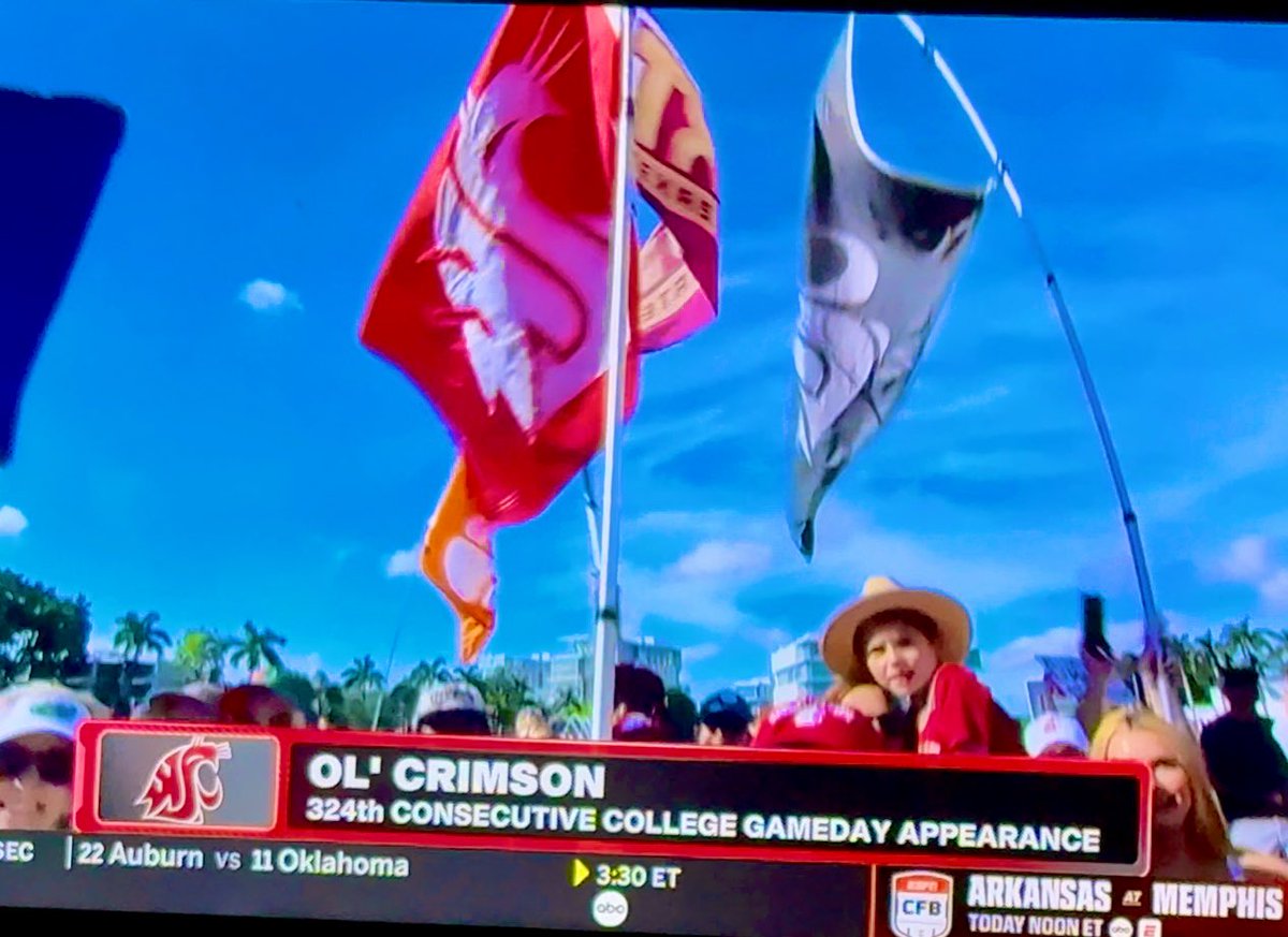 Many thanks to <a href="/txstatealumni/">Texas State University Alumni</a> Patrick O’Toole for spending an extra day in Miami to fly the <a href="/OMGFlag/">OMG Flag</a> for us!

<a href="/CollegeGameDay/">College GameDay</a> will be at Penn State next Saturday! Who will represent <a href="/txst/">Texas State University</a> in Happy Valley!?!? Sign up below!
🐾⭐️🇱🇻

alumni.txst.edu/show-your-supp…