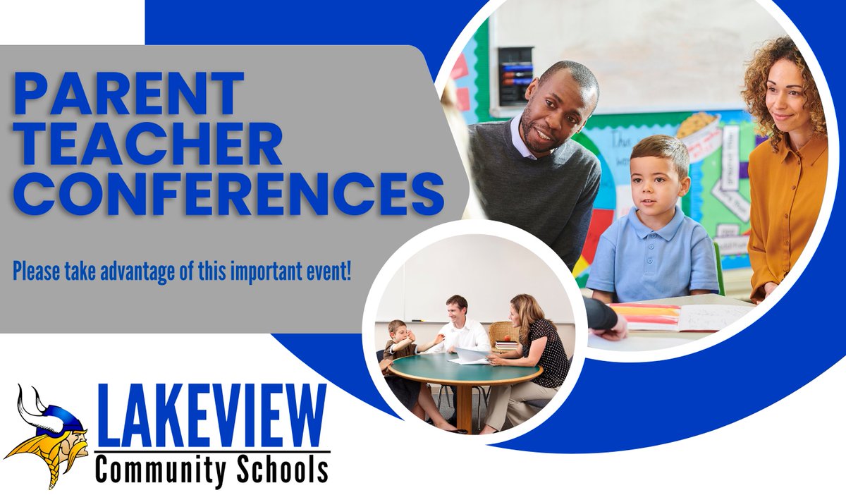⏰ LCS will have a noon dismissal on Wednesday, September 24th for Parent Teacher Conferences.
📆 No school for LCS students on Friday, September 26th.

📝 Parent Teacher Conferences will be held from 2-8pm on Wednesday, September 24th...
lakeview.esu7.org/post-details/~…